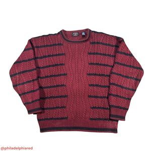 Vintage 1990's 100% Cotton Regatta Sport cable knit crew neck sweater mens Med
